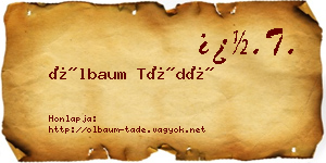 Ölbaum Tádé névjegykártya